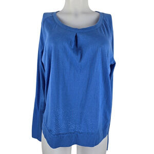 Columbia Blue Lightweight Burnout Athletic Hiking Casual Long Sleeve Top L